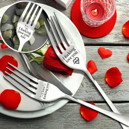 Forks Valentines Day Gift Anniversary For Boyfriend Girl Stainless Steel Fork I Forking Love You Present Wife Husband