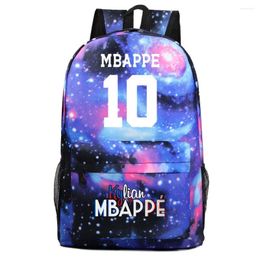Backpack Bag Schoolbag Football Mbappe Sports Student Large Capacity Tote Children's Women Men Travel Laptop Mochilas Y2k