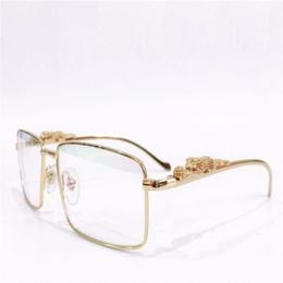Fashion design optical glasses 3645642 square metal frame transparent lens animal legs simple and business style top quality clear eyew 325D