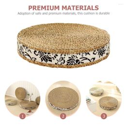 Pillow Meditate Tatami Natural Woven Decorative Round Mat Floor Seat Yoga Home Meditation Indoor