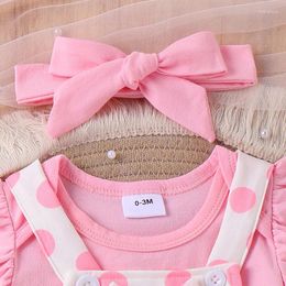 Clothing Sets Born Baby Girl Summer Dress Short Sleeve Romper Embroidery Bear Suspender Skirt Cute Clothes Pink Outfit