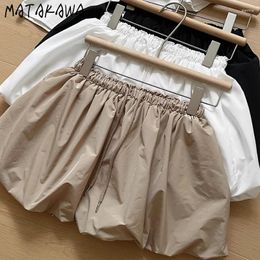Women's Shorts Matakawa Elastic High Waist Mujer Solid Drawstring Spring Summer Women Pants Korean Fashion Sweet Pantalones Cortos
