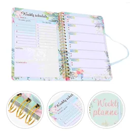 Daily Planner Coil Schedule Notebooks Writing Plans Paper Planning Notepad English