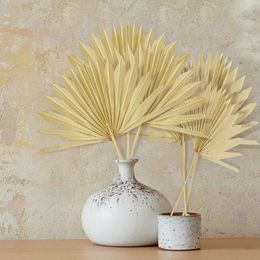 Decorative Flowers Bohemian Natural Palm Spears Boho Fan Leaf Wall Decor Party Dried Plant DIY Decoration Wedding Leaves