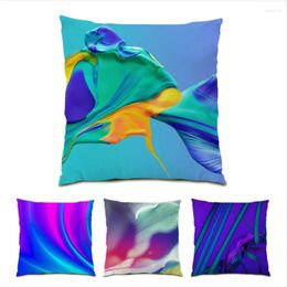 Pillow Living Room Decoration Ultra Soft Velvet Artistic Cover 45x45 Polyester Linen Colourful Pillowcase E0124