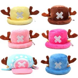 Party Masks Funny Anime Hats One Piece Tony Chopper 2 Years Later Cap Japanese Cartoon Cosplay Plush Winter Hat Women Gifts Hallow2313524