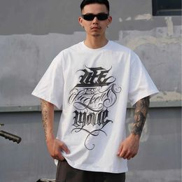 Men's T-Shirts Mens Short Slve T-shirt Summer Cotton Loose Fashion Thin Strtwear Harajuku Aesthetic Oversized Graphic Top Y2k Clothes Y240516L0W0