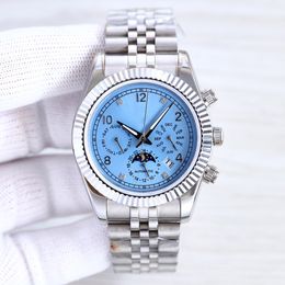 Watches Designer Watch Automatic Mechanical 9100 Movement Watch 41mm Sapphire Glass 316L Stainless Case Multifunctional Moon Phase Montre de Luxe Business Watch