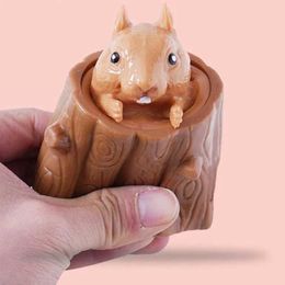 10PCS Decompression Toy Squeezing Squirrel Cup Toys Cute Things Funny Gifts Stress Relief Decompression ADHD Autism Juguetes Antiestrs Ansiedad