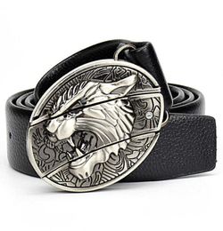 Men039s women leather personalized belt knife smooth buckle defensive belt knife fashion punk button belts black4154324