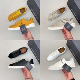 2024 New Designer Casual Dress Shoes Mens Zegna Lace-Up Business Social Wedding Party TOP Quality Leather Chunky Sneakers Formal Trainers 2024