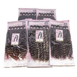 Ombre Curly Hair Extensions Kanekalon Fibre Packet Smooth Organic Synthetic Weave Bundles