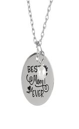 12pcslot mom ever flower Engraved Pendant Charms Necklace Mother Day Gift For Mother Mom Jewelry8368580