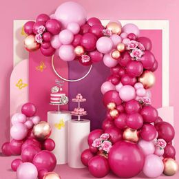 Party Decoration Magenta Powder Balloon Garland Arch Kit Wedding Birthday Ballon Kids Baby Shower Boy Latex Baloon