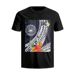 Mens Vintage Polynesian Samoa Islander Shirts Casual Tribal Printed Oversized T-Shirt Men Anime Graphic Tees Tops for Boys Men