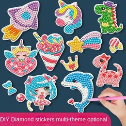 Other Toys Childrens Diamond DIY Painting Sticker Set Toy Colourful Cartoon Stickers Handmade Art Handdrawn Girl and Boy Magic Sticker Gift s245176320