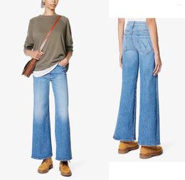 Women's Jeans Women Street Fashion Denim Pants 2024 High Waist Stretch Wide Leg Flare Trousers