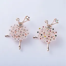 Brooches Elegant Flower Dress Dancer Girls For Women Fashion Cute Figure Shaped Lapel Pins Wedding Corsage Party Jewellery Gifts