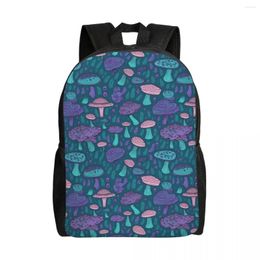 Backpack Trippy Purple Mushrooms For Women Men Water Resistant School College Magic Bag Print Bookbags