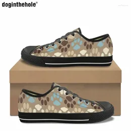 Casual Shoes Doginthehole Fashion Women's Summer Sneakers Cute Animal Cartoon Print Design Flat Classic Low Top Canvas