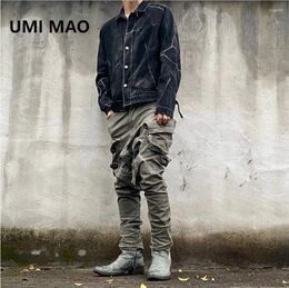 Men's Jackets UMI MAO Autumn Winter Seize Clear Line 3D Irregular Cut Old Wash Drop Shoulder Outline Loose Fit Trendy Jacket Men