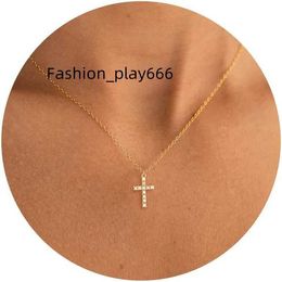 Tewiky 18k Gold/Silver Plated Simple Evil Eye Turquoise Cross Pendant Necklace Simple Small Necklace Suitable for Ladies and Girls