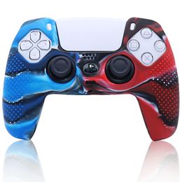 Gamepad Camouflage Camo Protective Rubber Silicone Case for Playstation 5 PS5 Game Controller Anti-slip Skin Cover FAST SHIP