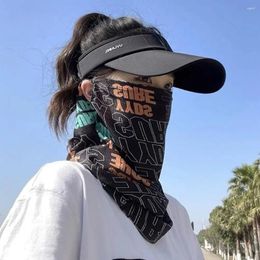 Bandanas Anti-UV Sunscreen Face Mask Breathable Silk Half Cover Thin Sleeves Summer Cycling Bike Motorcycle
