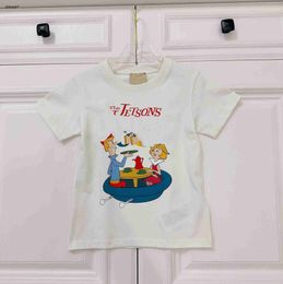 Top designer kids t shirt Cartoon pattern printing Baby T-shirt Size 100-160 CM Child Short Sleeve tops high quality round neck tees June23