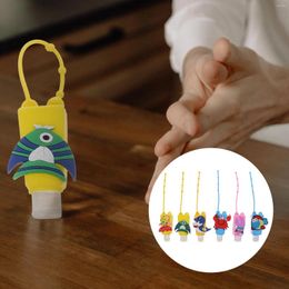 Storage Bottles Healifty Silicone Keychain Hand Cleaning Solution Cartoon Travel Lotion Holders 6Pcs Liquid Soap Carrier