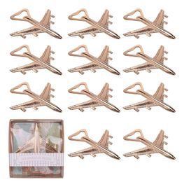 Pack of 12 Aeroplane Bottle Opener Gift Box Air Plane Travel Beer Party Favour Wedding Birthday Decorations 240514
