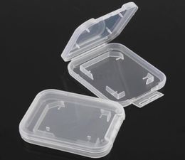 Memory Card Case Transparent SD MemoryCard boxes Plastic Storage Retail Package BoxTFlash TFCard Packing Storage Cases8559221