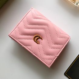 Womens Wallet Card Holder Women Marmont Cardholder Designer Coin Purse Designer Mini Bag High Quality Genuine Leather Interior Zipper Pocket Card Holders Wallets