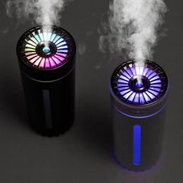 Portable 300ml Ultrasonic Humidifier Wireless Car Air Freshener Mist Maker Fogger with Light Home Aroma Diffuser 240516