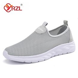 YRZL Summer Men Casual Sport Sneakers High Quality Outdoor Breathable Mesh Black Running Shoe Athletic Jogging Tennis Shoes 240517