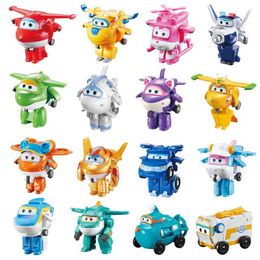 Other Toys 36 Types Super Wings 2 Scale Mini Transforming Anime Transformation Plane Robot Action Figures Transformation Toys For Kids Gifts s5178