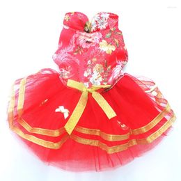 Dog Apparel Princess Cat Dress Tutu National Style Pet Puppy Wedding Dresses Party