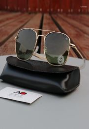 Sunglasses AO Pilot Men Vintage Retro Aviation Sun Glasses American Optical Eyewear Original Box Case Gafas De Sol Hombre1472219