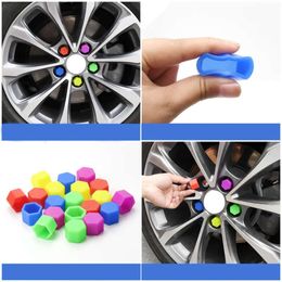 New 20Pcs 17/19/21Mm Luminous Car Wheel Caps Bolts Covers Nuts Silicone Anti Collision Protective Tyre Tyre Screw Rust Proof Nut Cap