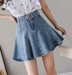 Women Summer Denim Shorts Mini Skirts Korean Preppy Style Short Skirt Top Quality Jeans Skirt Faldas Largas Mujer Modis Jupe2454106