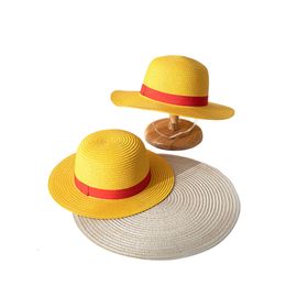 Monkey D Luffy Straw Hats Cosplay Accessory Anime Sun Beach Hat for Men Boys Halloween Party Travel Performance Cap Yellow L2405