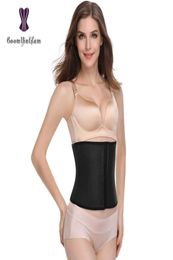 100 latex waist trainer 3 hooks 9 steel boned corset waist cincher shaper slimming tummy belt for weight loss size xsxxxl 934 Q8281160