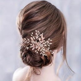 Hair Clips Luxury Crystal Rhinestone Comb And Pearl Headband Tiara For Women Party Prom Bridal Wedding Accessories Jewellery