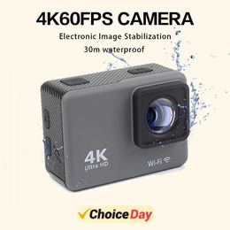 Sports Action Video Cameras CERASTES action camera 4K60FPS WiFi shockabsorbing action camera with remote control screen waterproof motion camera driver recorder