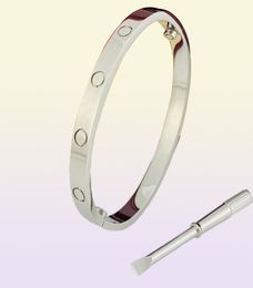 Love Screw Bracelet Designer Bracelets Luxury Jewellery Women Bangle Classic Titanium Steel Alloy GoldPlated Craft Colours GoldSilv4950959