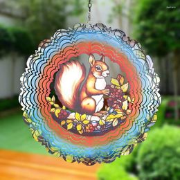 Decorative Figurines Metal Reflective Wind Spinners Outdoor Garden Decor Sparkly Gifts For Mom Women 3D Squirrel