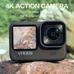 Sports Action Video Cameras CERASTES 2023 New 4K60FPS WiFi Anti-shake Action Camera Go With Remote Control Screen Waterproof Sport Camera pro drive recorder J240514