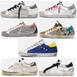 Sneakers Casual Shoes Dirty Shoe Super Star Classic Doold Snake Skin Heel Suede Cream So golden golden goos goode goosse goosee goose's goldenstar goosesneakers 5QM9