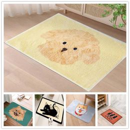 Carpets 1Pc Cartoon Pet Pattern Floor Mat Anti-slip Modern Home Decor Carpet For Living Room Bedroom Kitchen Washable Hallway Area Rug