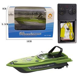 RC Boat Mini Remote Control Submarine Model Summer Swimming Pool Water Park Game Speedboat Childrens Toys Lake Hobby Toys 240516